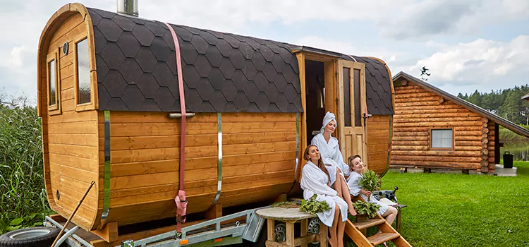 Residential Outdoor Cabin Sauna Construction in Pickering, Ontario