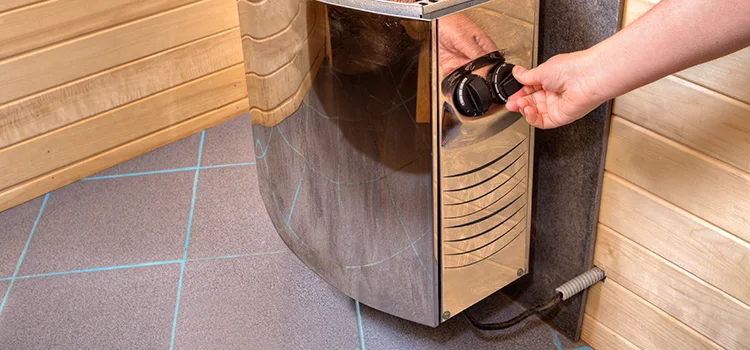 Floor-mounted sauna heater Installation in Pickering, Ontario