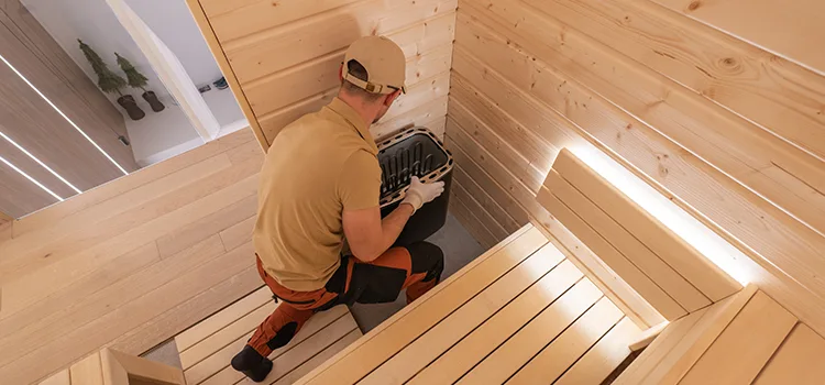 Finnish Sauna Ceiling Installation in Pickering, Ontario
