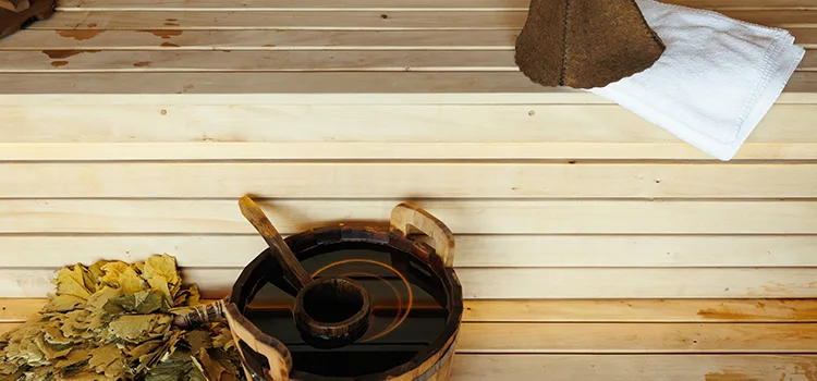 Fir Wood Sauna Ceiling Installation in Pickering, Ontario