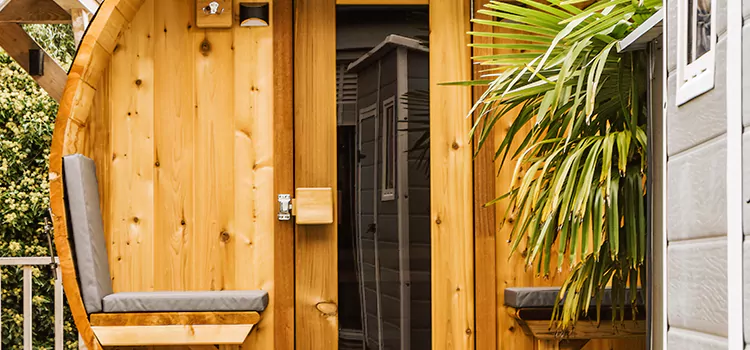 Wood-fired Outdoor Residential Sauna Installation in Pickering, Ontario